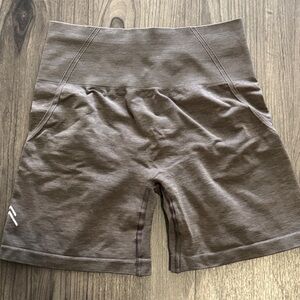 Effortless Seamless Shorts with White Logo